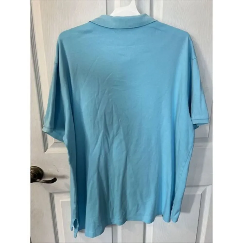 Polo Ralph Lauren Polo Custom Fit Shirt Mens Size XXL TG‎ Sky Blue 100% Cotton